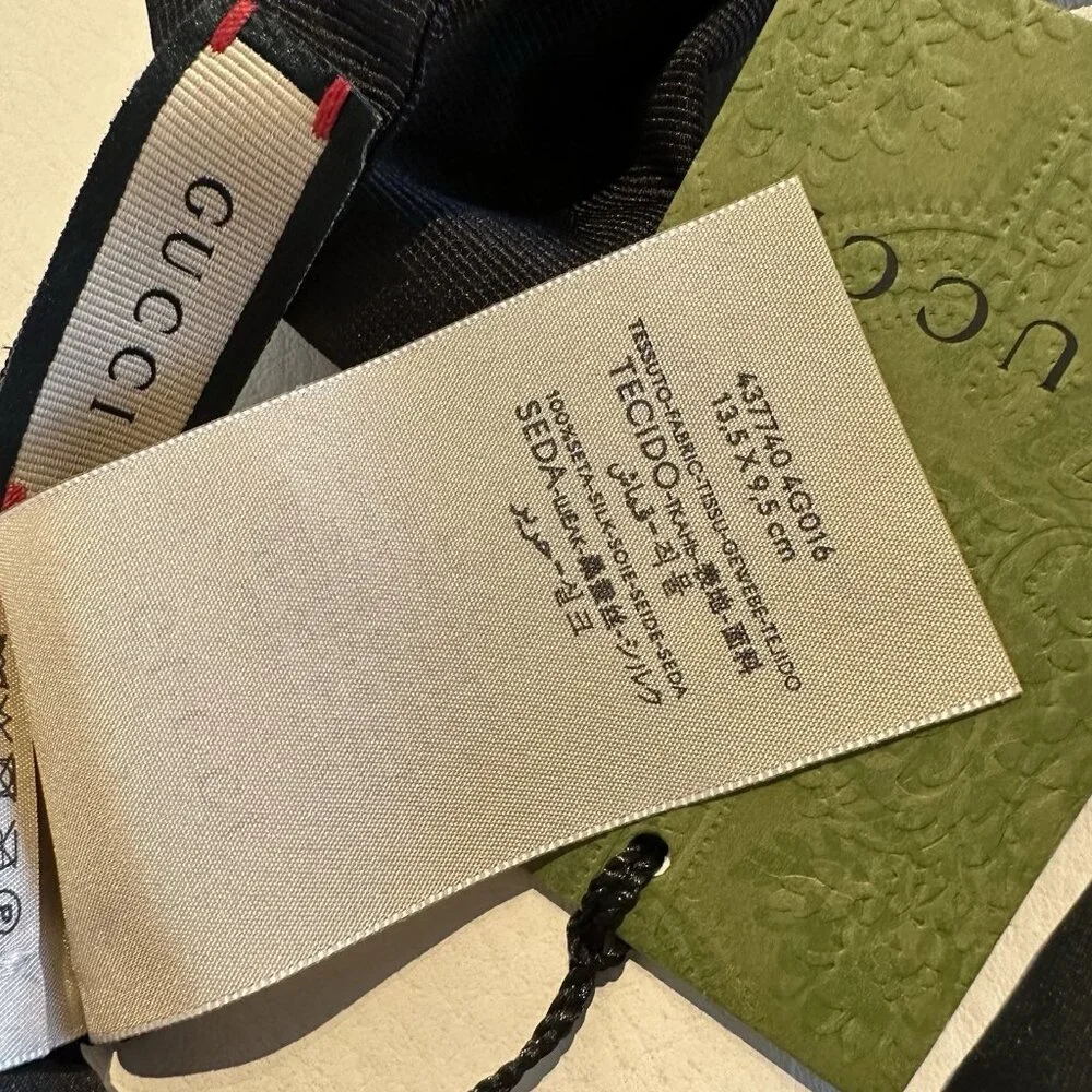 NWT GUCCI BLACK BOW TIE 100% Authentic Men’s - Picture 6 of 7